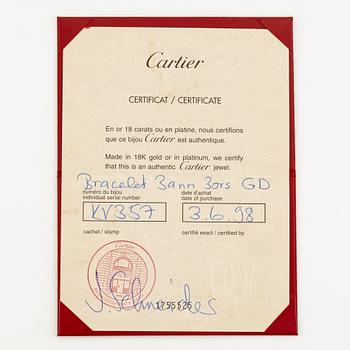 A Cartier bracelet "Trinity" 18K gold in three colours.