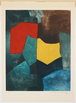 Serge Poliakoff, "Composition rouge, verte, jaune et bleue".