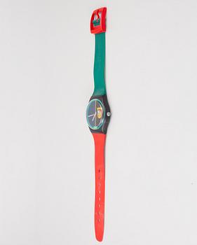 Wall clock, Swatch.