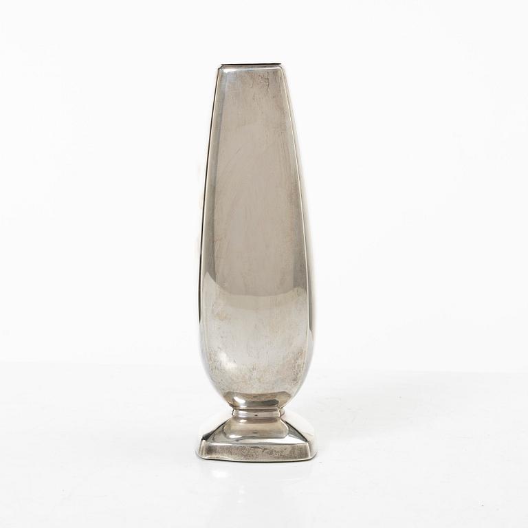 A sterling silver vase by Thorvald marthinsen Sølvvarefabrikk, Norway, possibly mid 20th century.