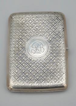 CIGARETTETUI, silver, Moskva, Ryssland, 1895. Vikt ca 140 g.