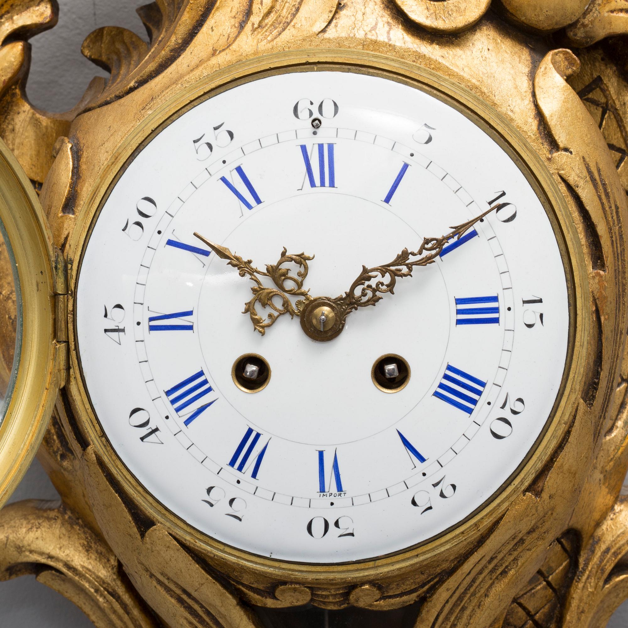 A late 19th century wall clock.