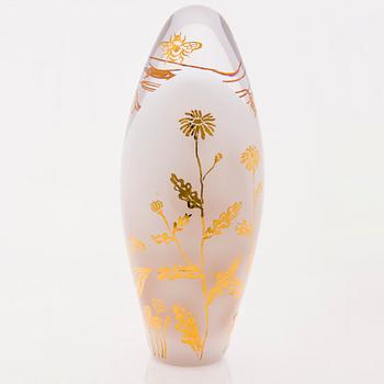 ELLA VARVIO, A glass vase/ sculpture, signed Ella Varvio 2017.