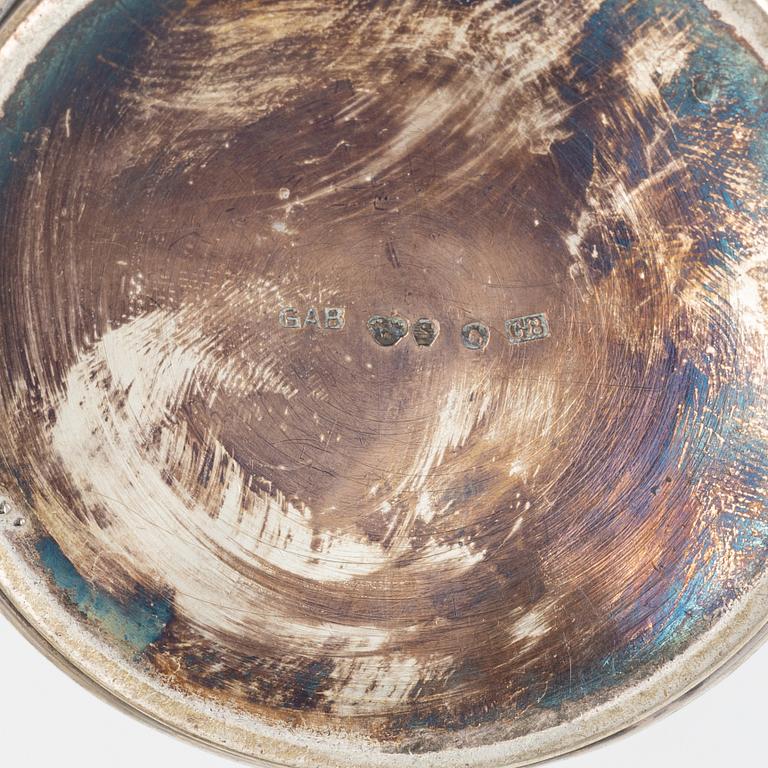 Six silver items, GAB, Atelier Borgila and Axel Bergman, Stockholm, 1905-60.