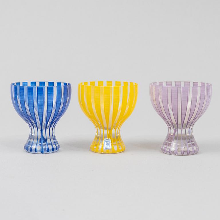 Bengt Orup, 45 pieces of a 'Strikt' glass service, Johansfors, Sweden, 1950's.