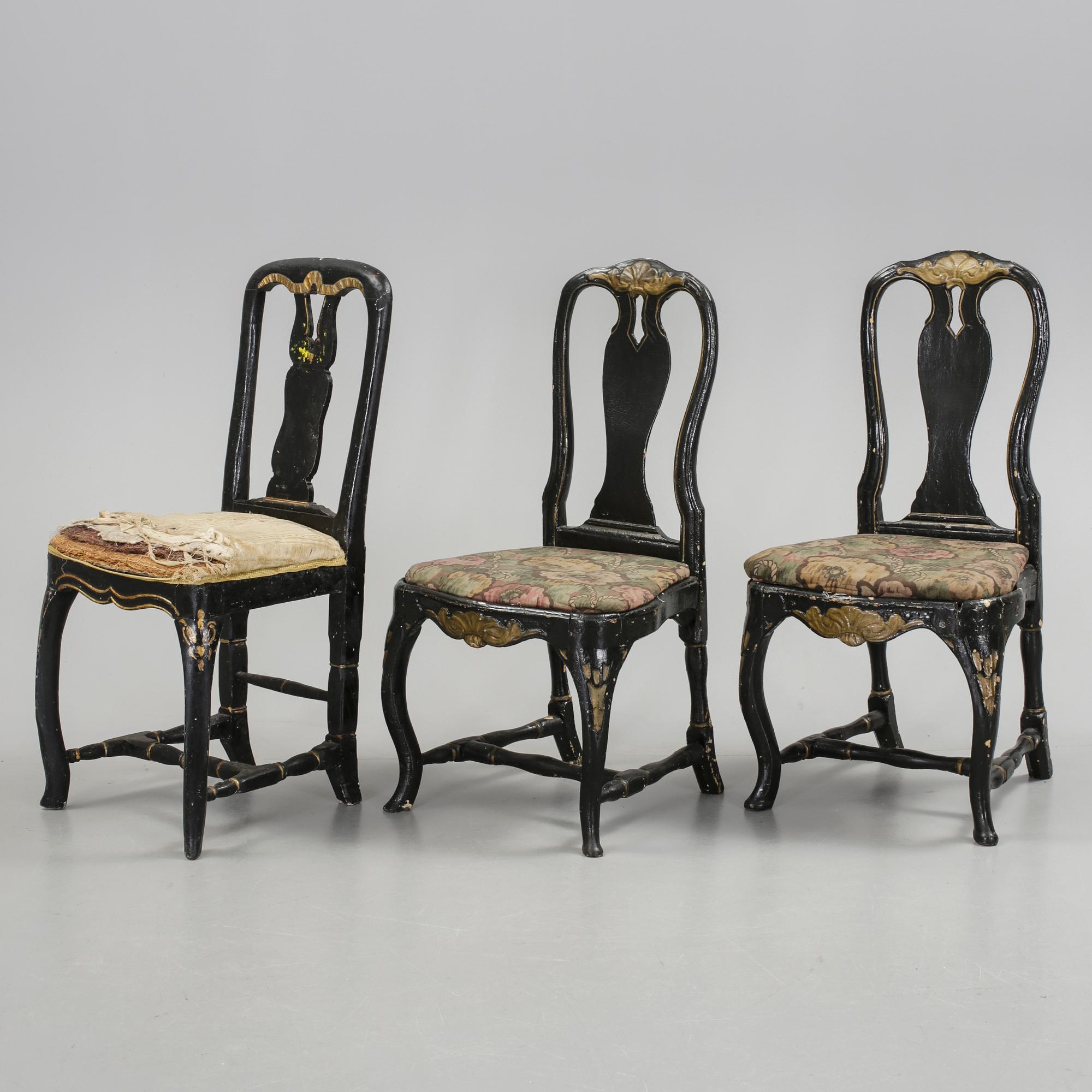 STOLAR, 2+1 st , senbarock, 1700-tal.