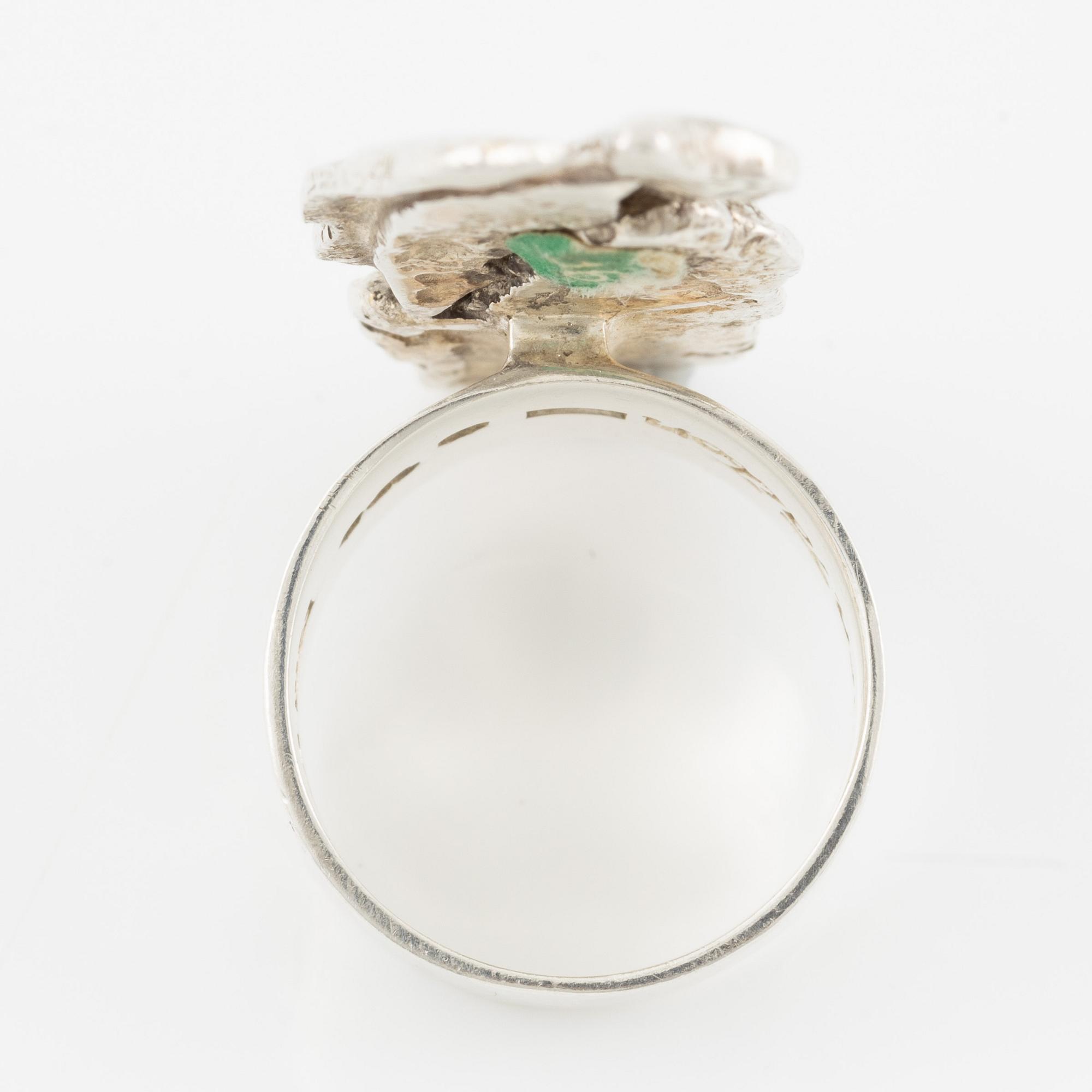 Rosa Taikon, a sterling silver ring, Stockholm, 1997.