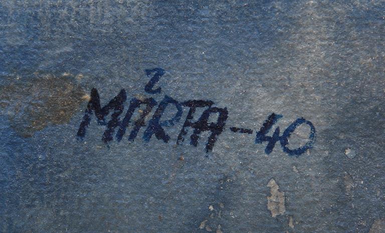 OKÄND KONSTNÄR, akvarell. Sign och dat -50.