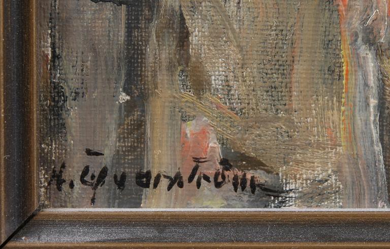 HUGO ÖFVERSTRÖM, olja på duk, sign.