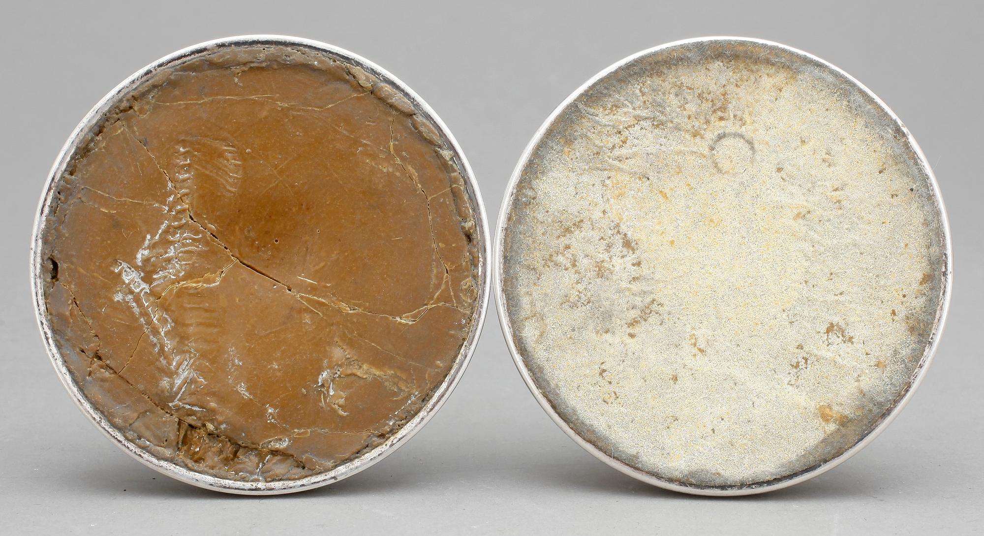 LJUSSTAKAR, ett par, silver, Löfman, Uppsala, 1971 och 1972.
