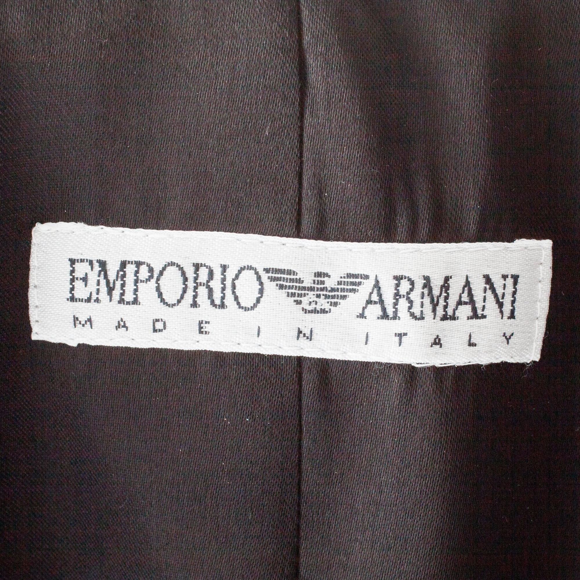 EMPORIO ARMANI, a black suit jacket.