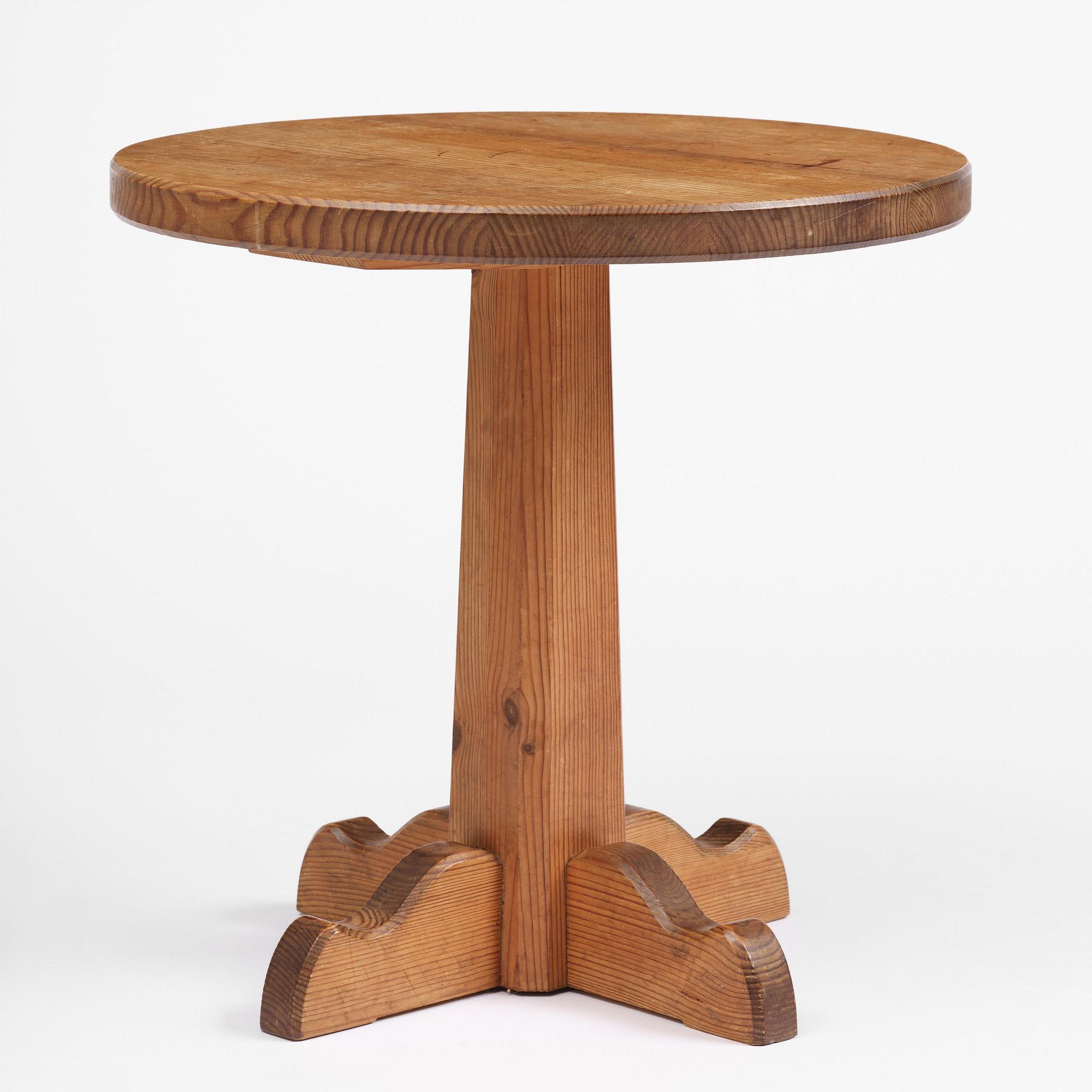 Nordiska Kompaniet, a stained pine "Lovö" table, 1940s.