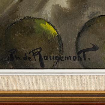 PHILIPPE DE ROUGEMONT, oil on canvas, signed.