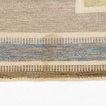 A carpet, flat weave, ca 243 x 172 cm. signed JLH (Jönköpings Läns Hemslöjd).