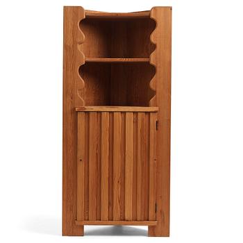 320. Axel Einar Hjorth, a stained pine corner cabinet, "Utö", Nordiska Kompaniet, Sweden 1930s.