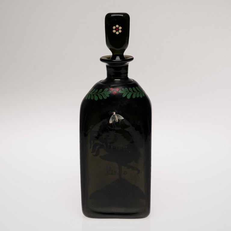 FLASKA, glas, 1800-tal.