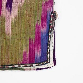 A silk Ikat Chapan, Central Asia, 1880s.