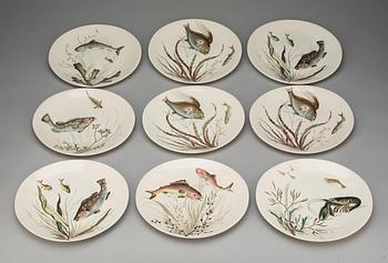 FISKTALLRIKAR, 15 st, porslin, "Fish", Johnson Bros, England.