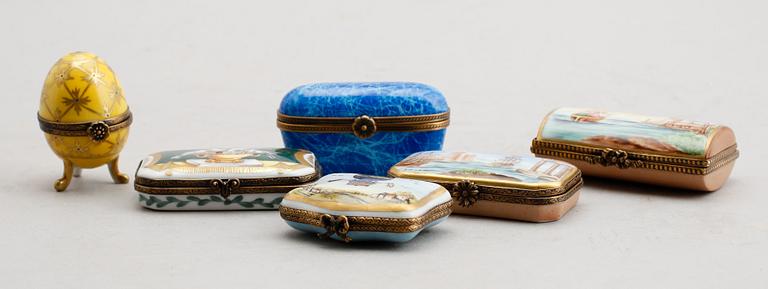 DOSOR, 6 st, porslin, Limoges, 1900-talets mitt.