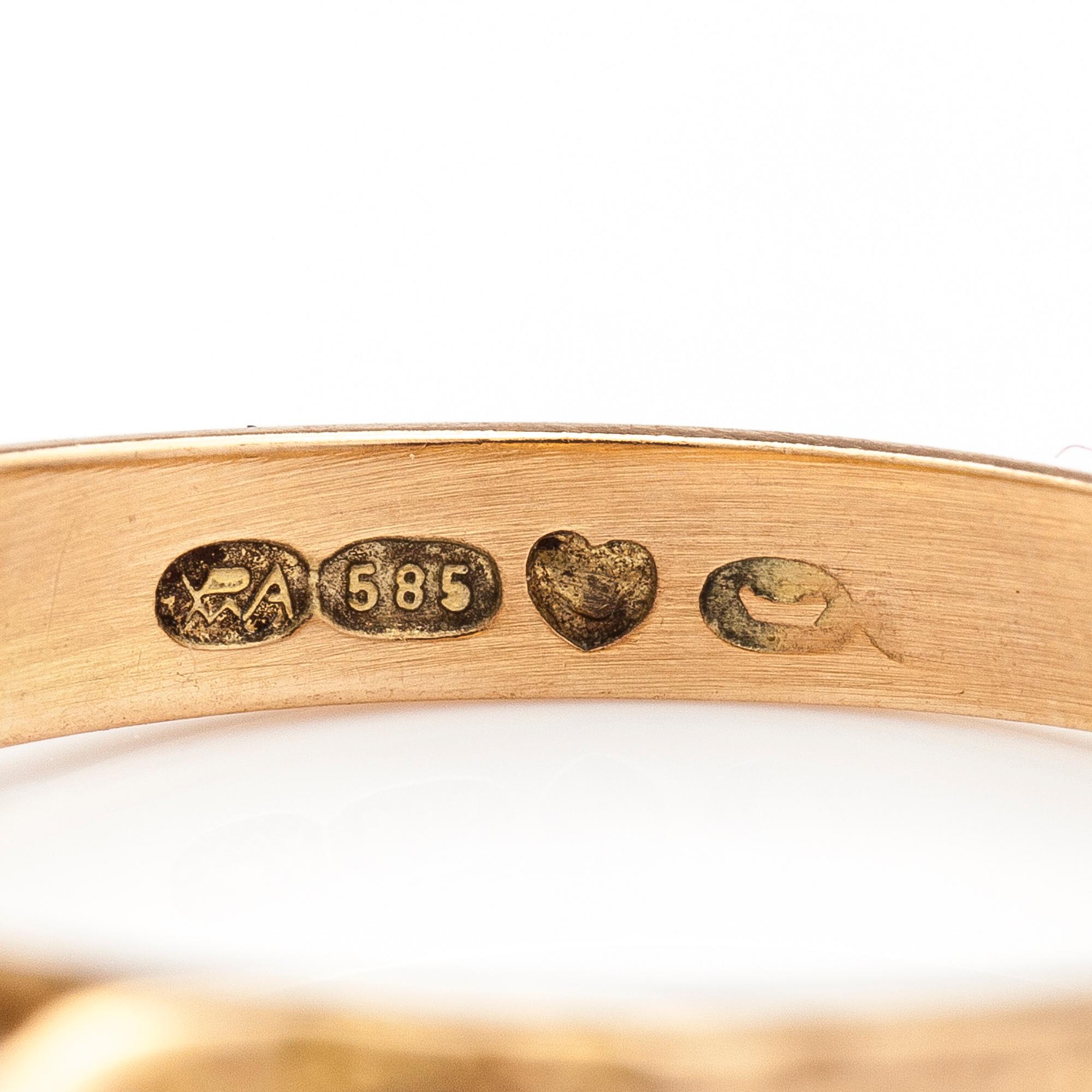 BJÖRN WECKSTRÖM, RING "Lappvår", 14K guld, odlad pärla. Lapponia.