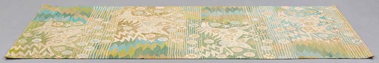 Barbro Nilsson, VÄVD TAPET, "Åar - Sakta rinnande vatten", gobelängvariant, ca 243 x 108 cm, signerad AB MMF BN.