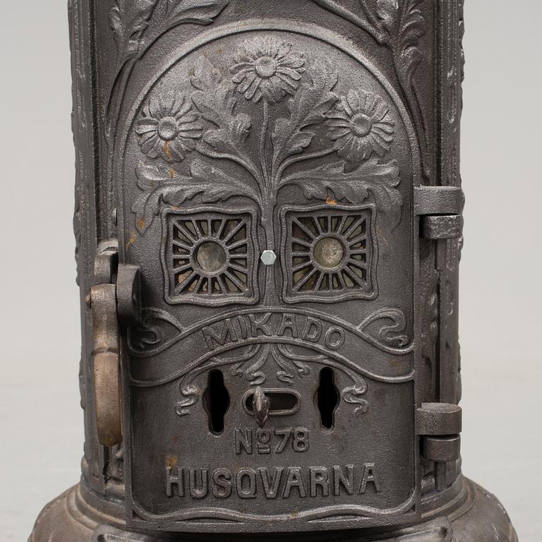 A cast iron stove by Husqvarna, model No 78, early 20th century.