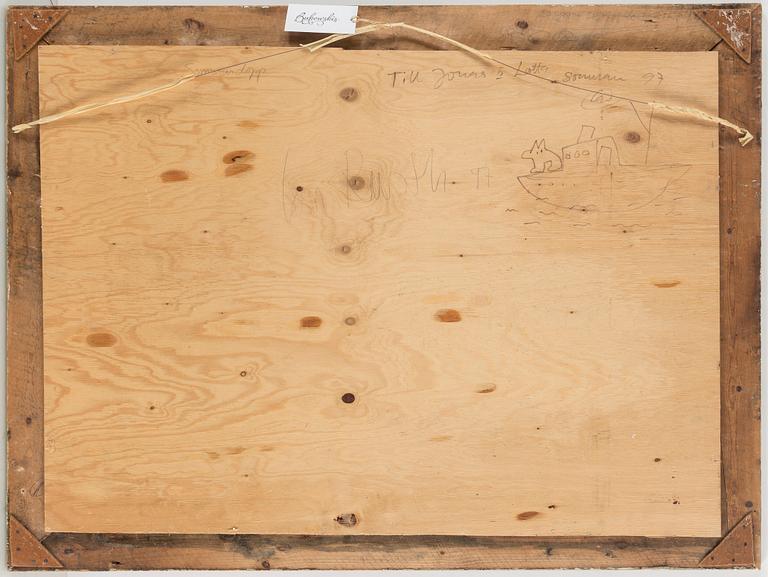 IAN RUSTH, oil on panel, signed.