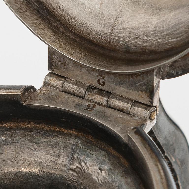 Kahvikalusto 3 osaa, hopea, Suomi 1919-20.