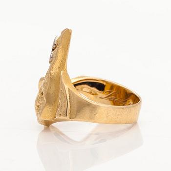 Björn Weckström, an 18K gold ring 'Diamond Twig', Lapponia 1975.