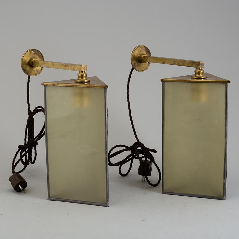 A  pair of 1930's/40's wall lights.