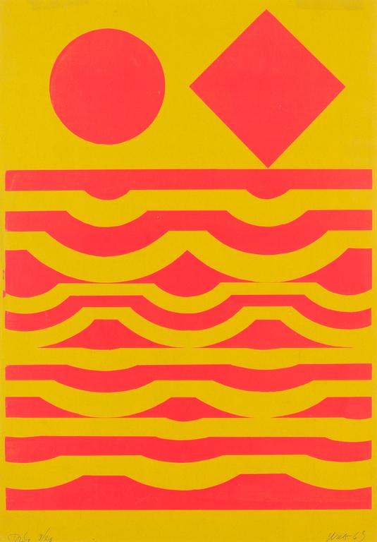 Raimo Walo, silkscreen, signed and dated -65, marked t.p.l'a 11/20.