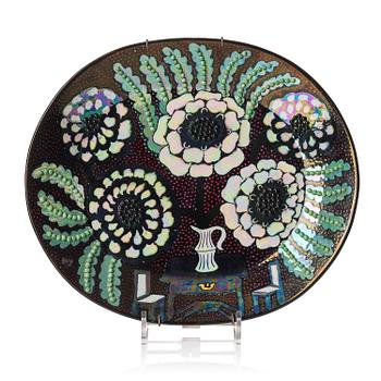206. Birger Kaipiainen, a decorative ceramic dish, Arabia, Finland, 1970s.