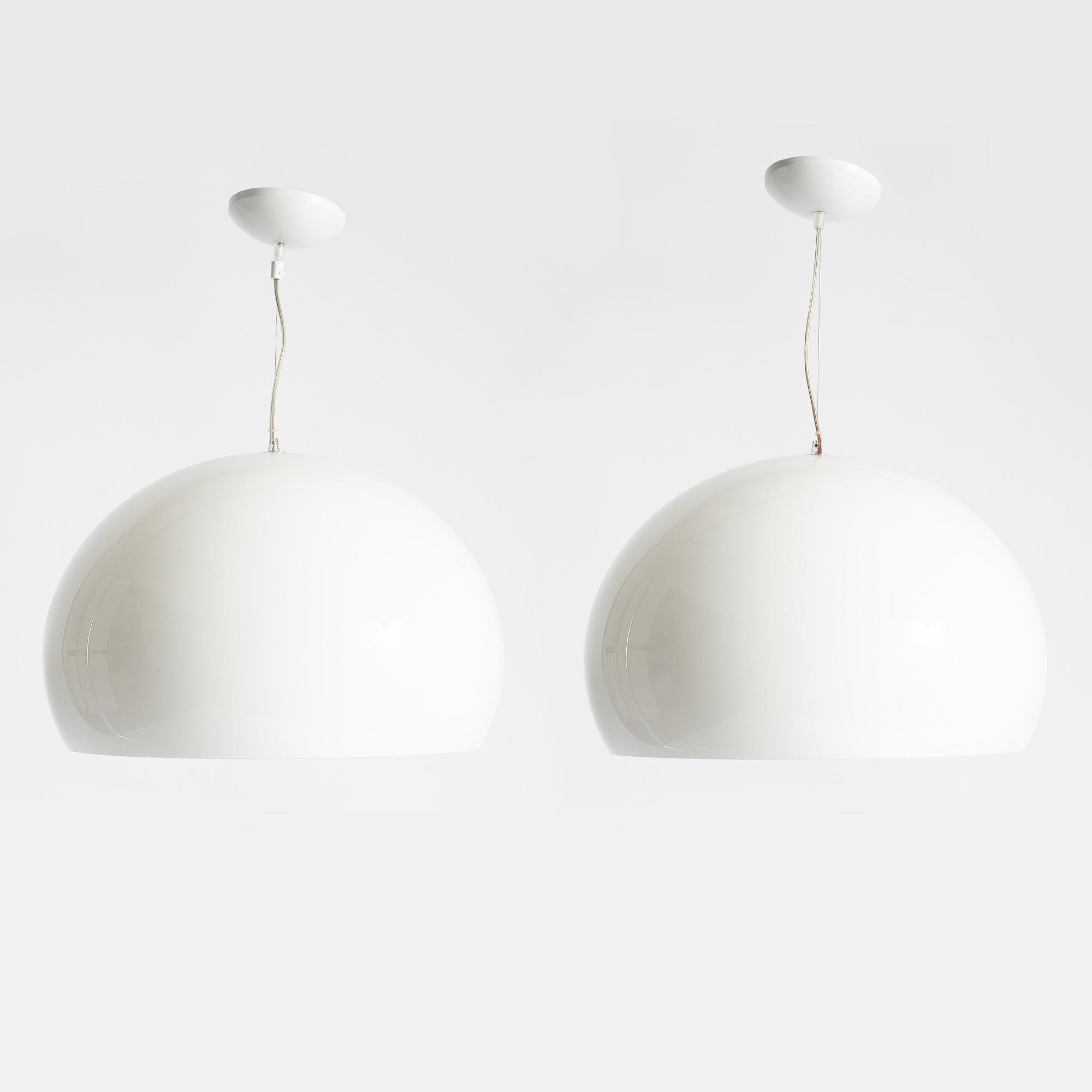 Ferruccio Laviani, a pair of pendant lamps, Kartell, 21st century.