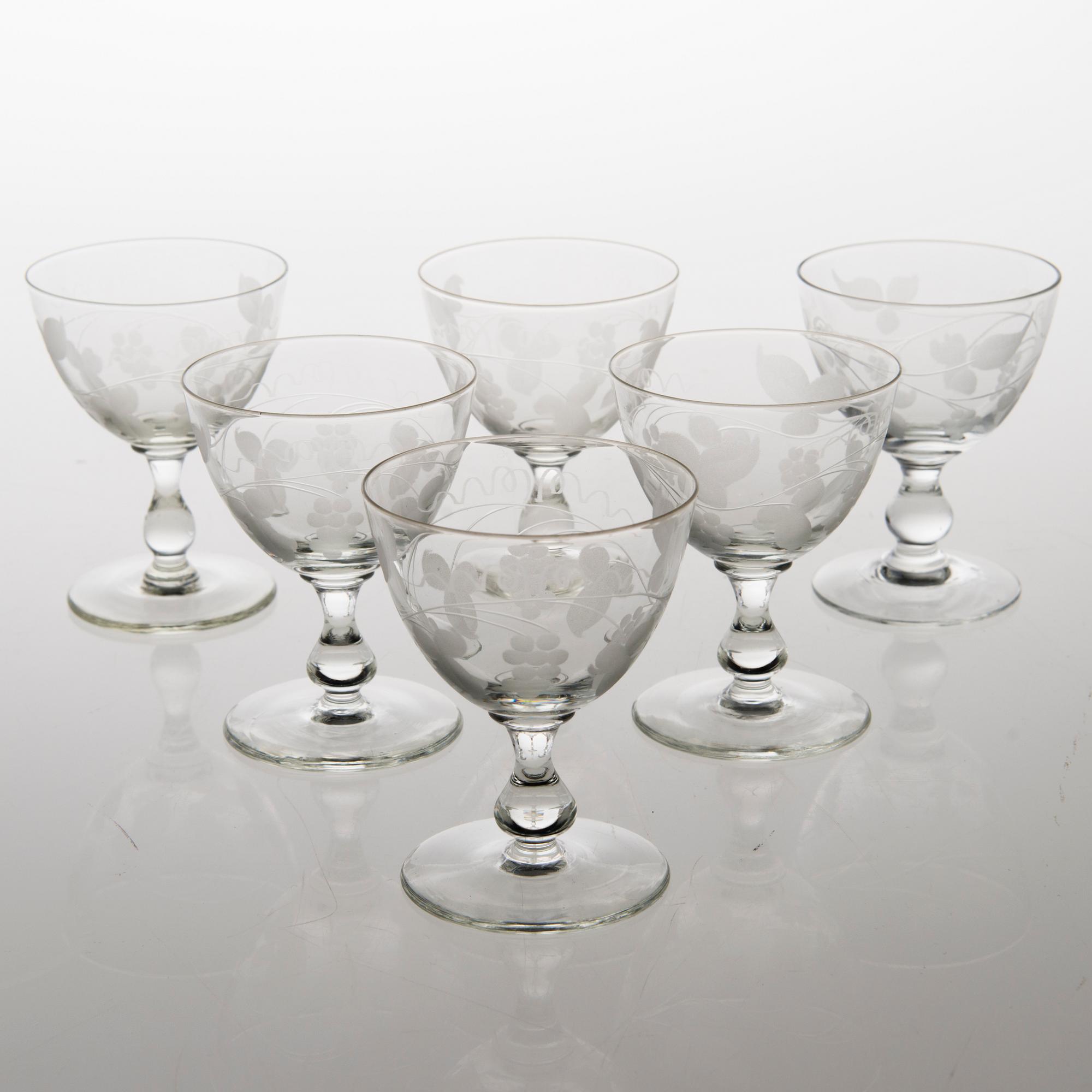 A 35-piece 'Savoy' glasswear, 1940s.