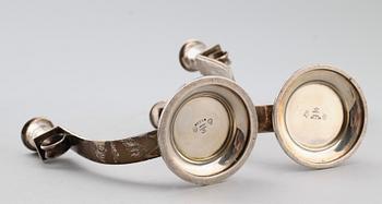 A pair of Gunlach Pedersen sterling candelabra, Georg Jensen, Copenhagen 1925-32, design nr 623.