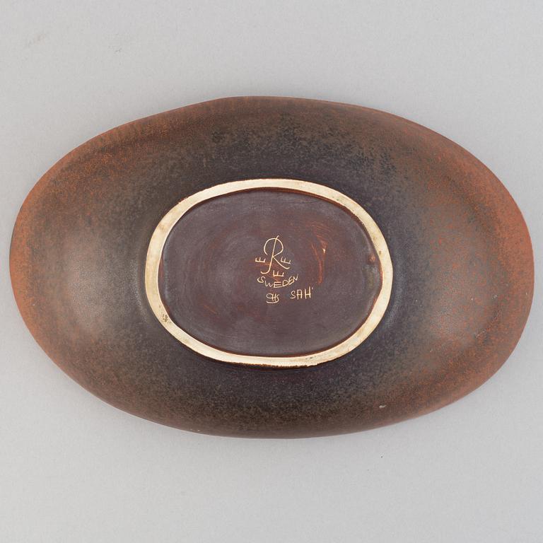 Carl-Harry Stålhane, a set of two stoneware bowls for Rörstrand and a stoneware dish from Palshus, Denmark.