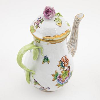 Kaffeservis, 9 delar, porslin, "Queen Victoria", Herend, Ungern.