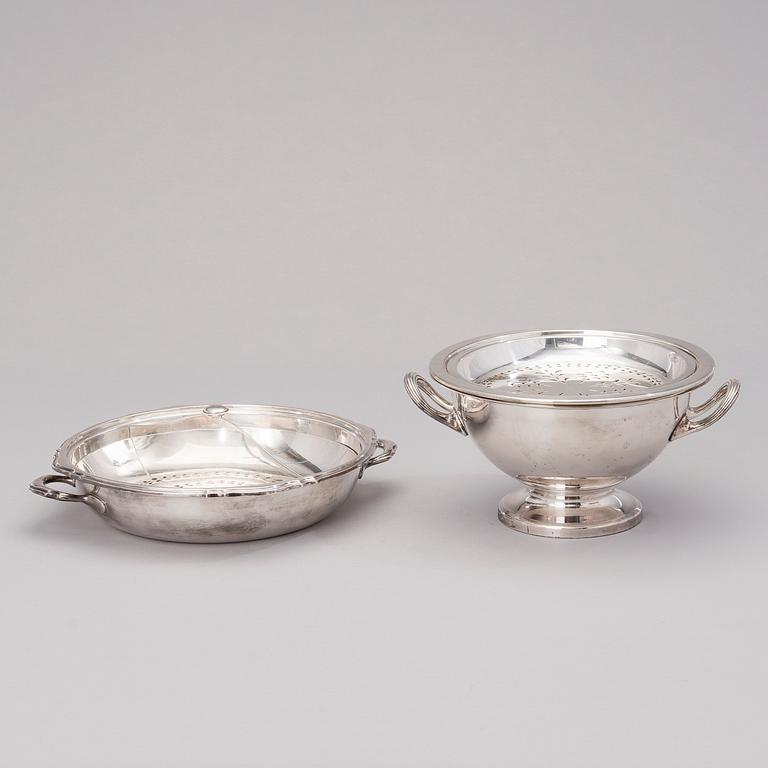 KAROTTER, 2 st, försilvrad, Mappin & Webb, England 1900-tal.