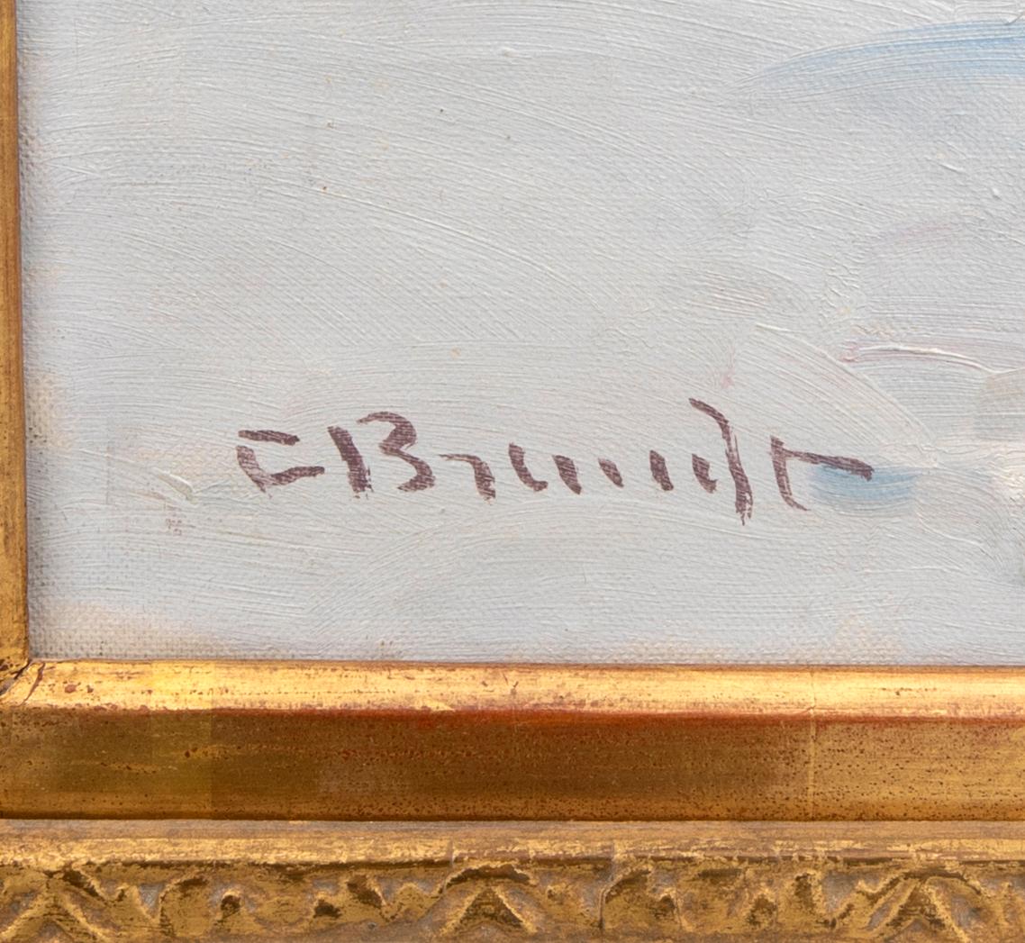 Carl Brandt, Vinterlandskap med byggnader.