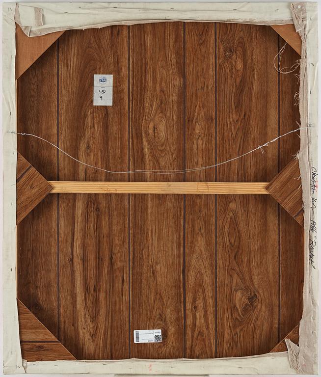 Christine Keefe, akryl på duk, signerad och daterad 1986 a tergo.