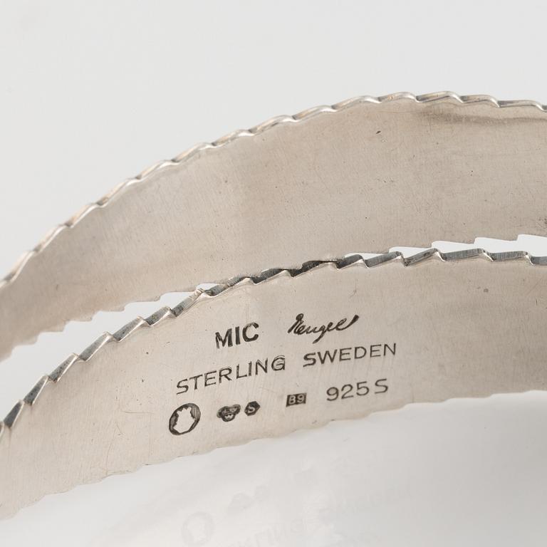 Gertrud Engel, for A Michelsen, silver leaf bangle.