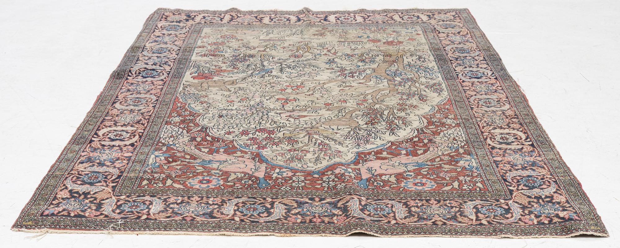 Carpet, Mobareke Isfahan, approximately 200 x 132 cm.