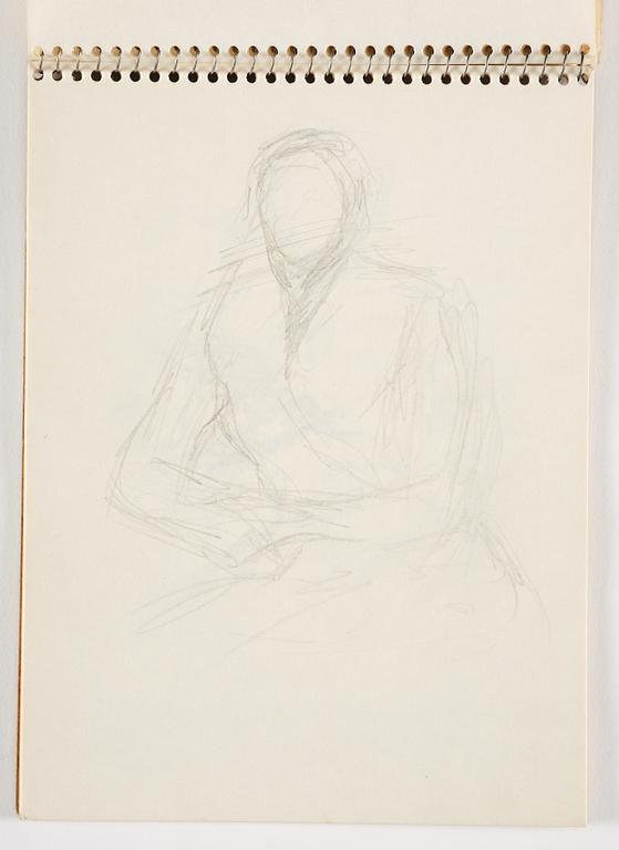 Lotte Laserstein, 4 skissböcker med blyertsteckningar.