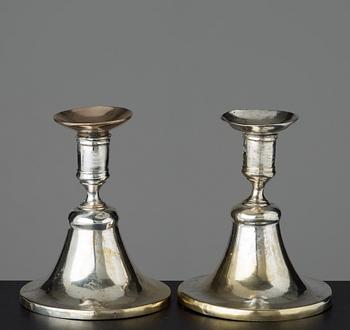 A pair of Swedish 18th century candlesticks.