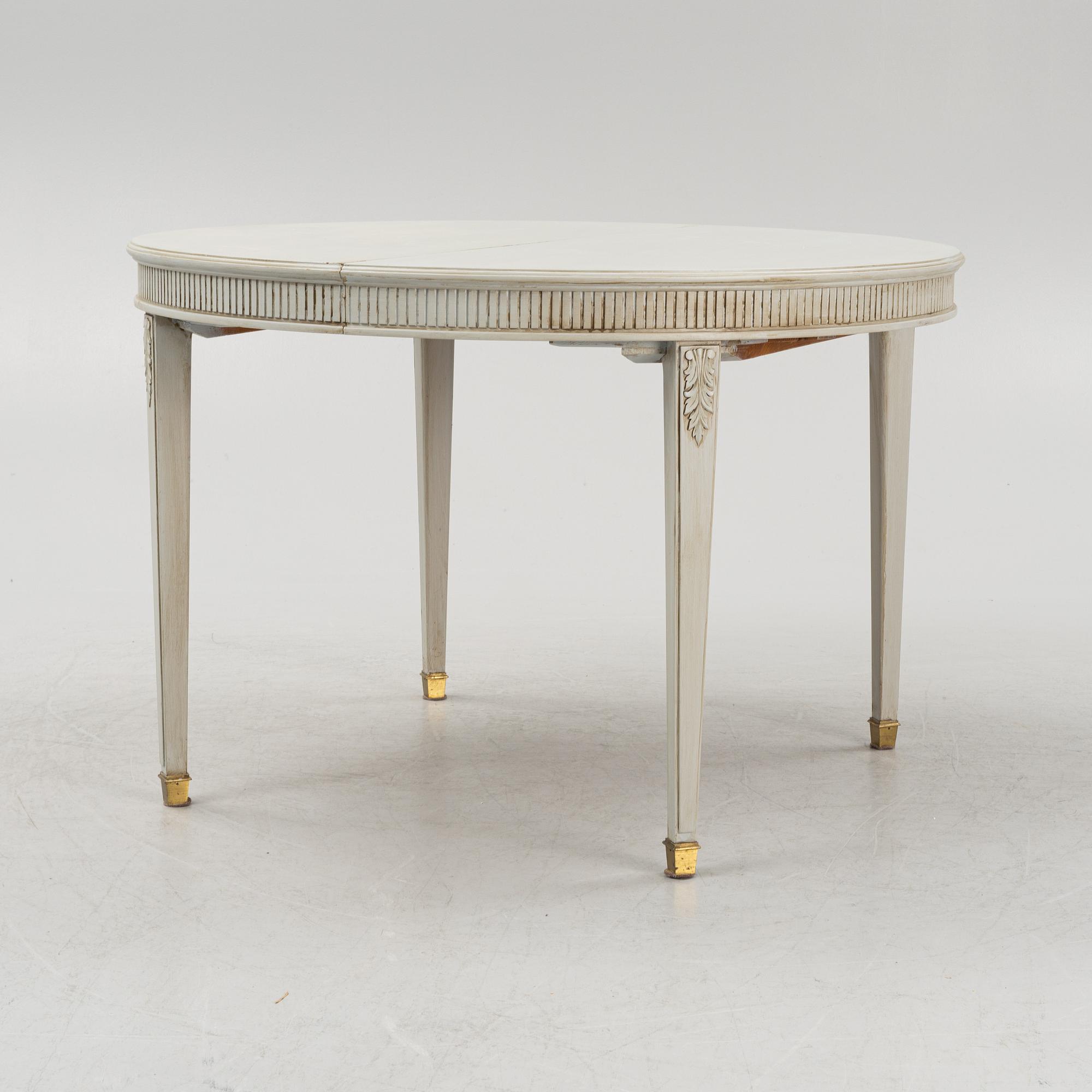 Matbord, gustaviansk stil, 1900-tales mitt.