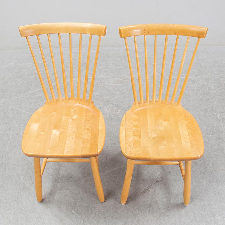 Carl Malmsten, a set of six 'Lilla Åland' chairs for Stolab 1998.