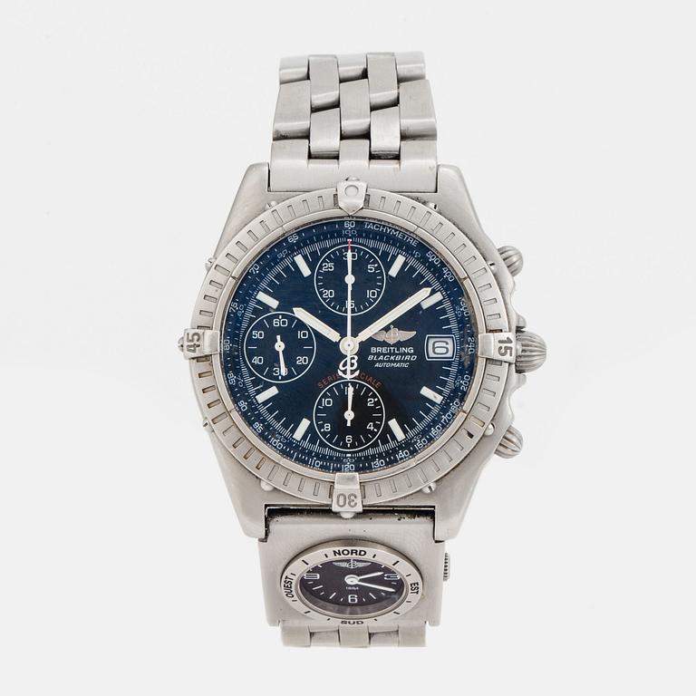 BREITLING, Blackbird, "Tachymetre", wristwatch, 39 mm, chronograph.