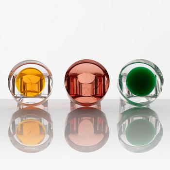 Siv Lagerström, three acrylic rings, 1970s.