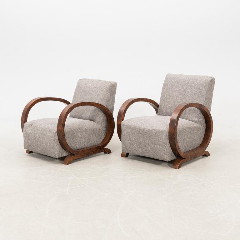 Armchairs, a pair of Art Deco from the first half of the 20th century.