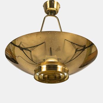 Paavo Tynell,  a mid-20th-century '9060' brass pendant light for Taito, Finland.